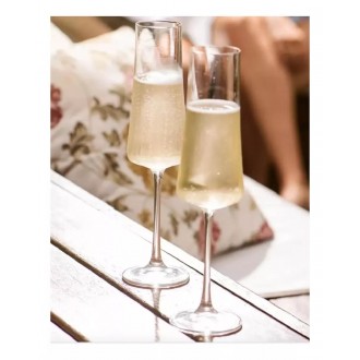 Jogo 6 Taças Cristal P/ Espumante Pleasure 210ml Haus